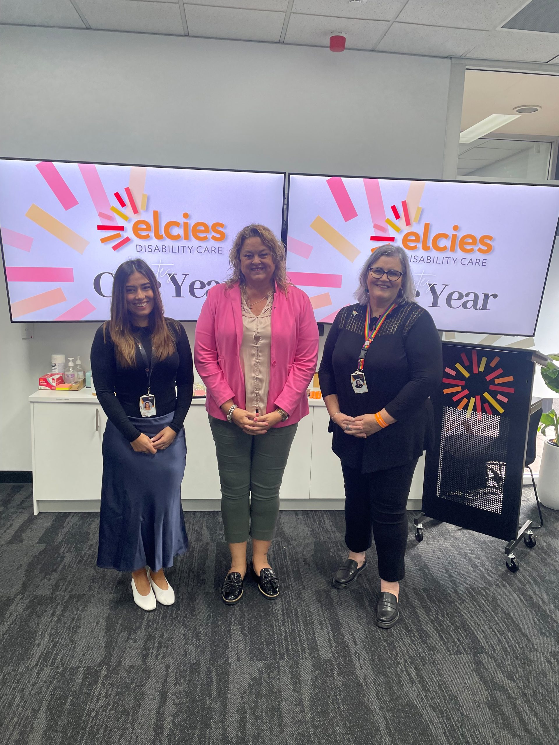 Lutheran Care Principal Clinical Lead Bianca Dubois, Minister for Human Services, Nat Cook MP and Lutheran Care Executive Manager, Specialist Services Karen Harvey at the One Year Celebration. 