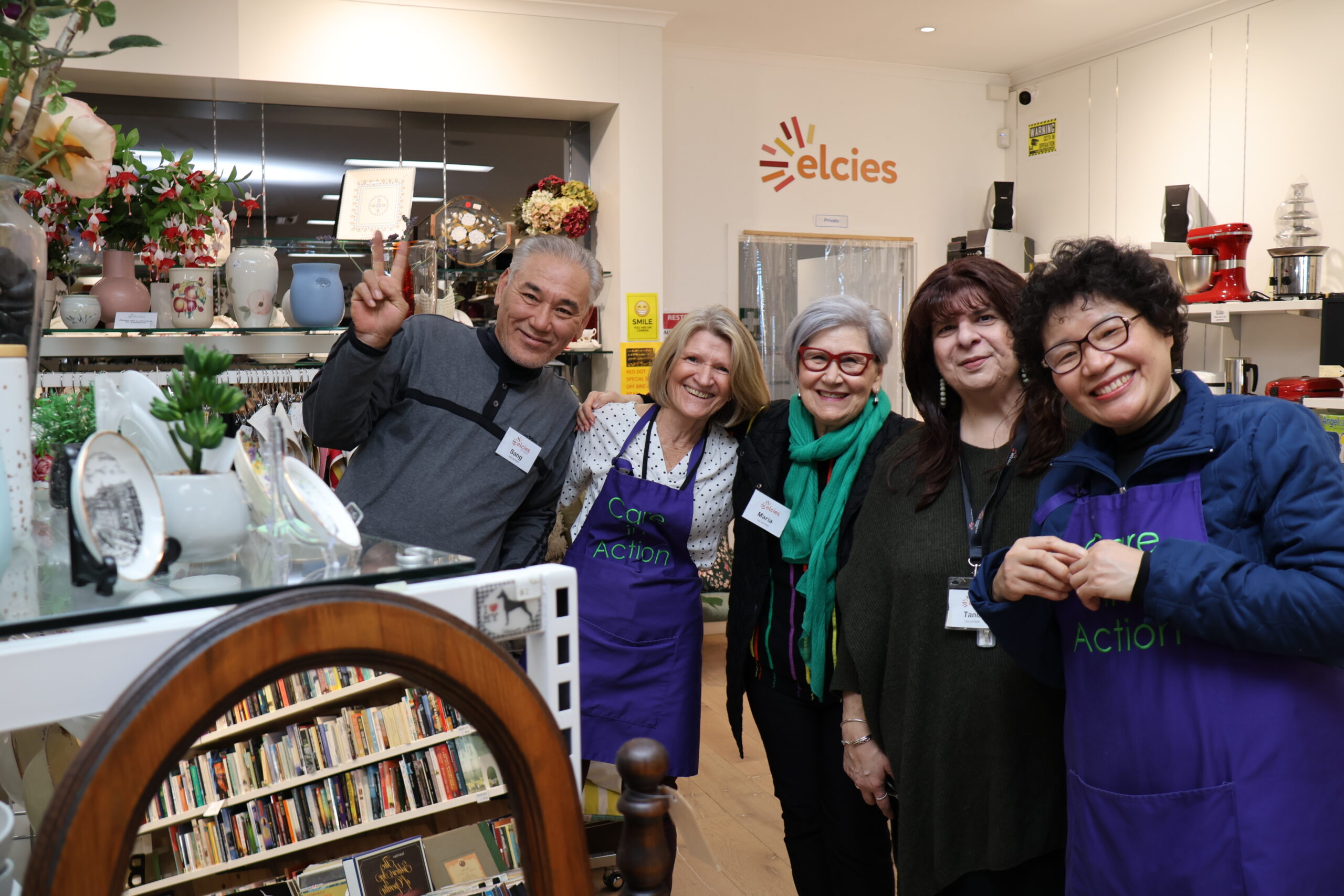 Volunteers at a Lutheran Care op shop.
